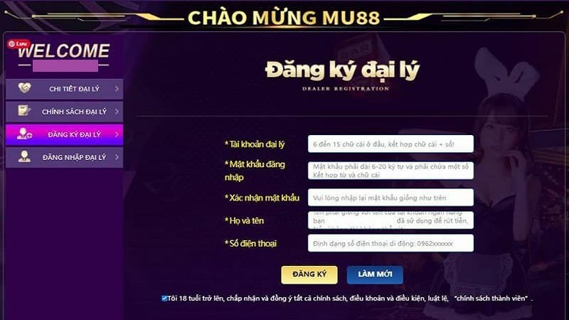 Hướng dẫn đăng ký trở thành đại lý Mu88