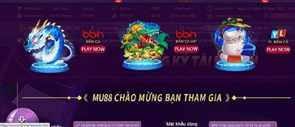 Các sảnh chơi bắn cá tại Mu88